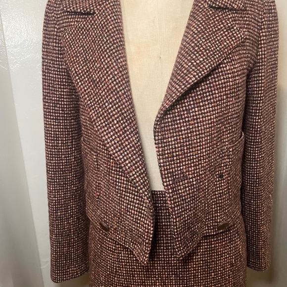 Chanel suit set fall 2001 , cropped jacked high waist shirt size 34 tweed - Picture 11 of 17